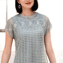 ​Ажурный и нежный топ крючком