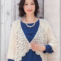 Ажурный распашной жакет