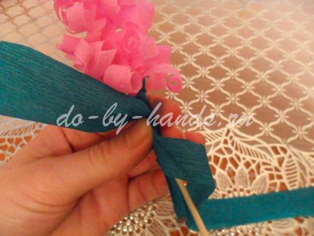 Букет цветов из креп бумаги