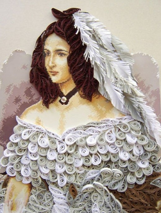 Чудесные идеи квилинга: женские портреты