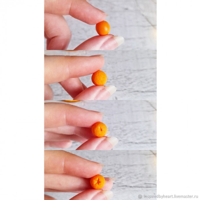 Мандариновая брошь