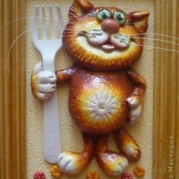 Лепим котика из соленого теста