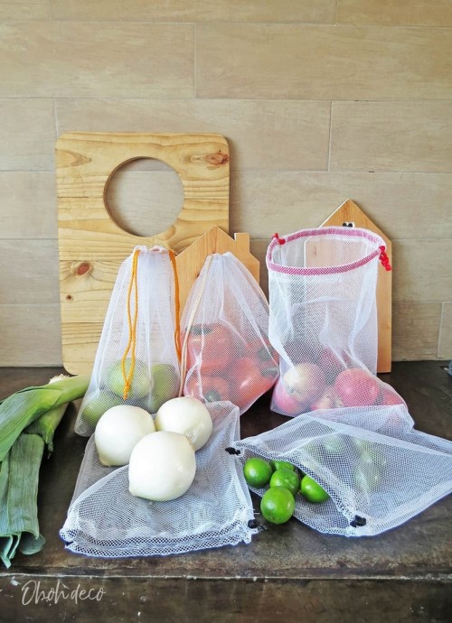 Многоразовые тканевые мешки для фруктов и овощей: мастер-класс