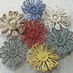 Цветы из бечевки