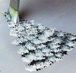 Как нарисовать ёлку со снегом