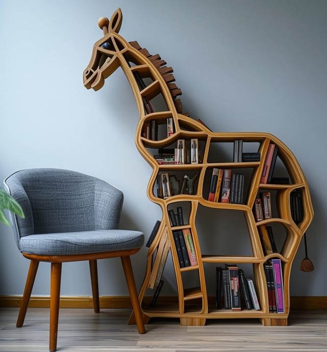 Нестандартные идеи книжных полок