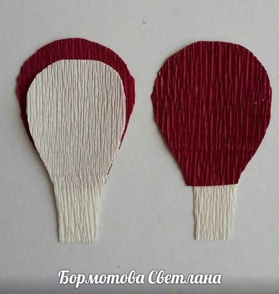 Роза из гофробумаги