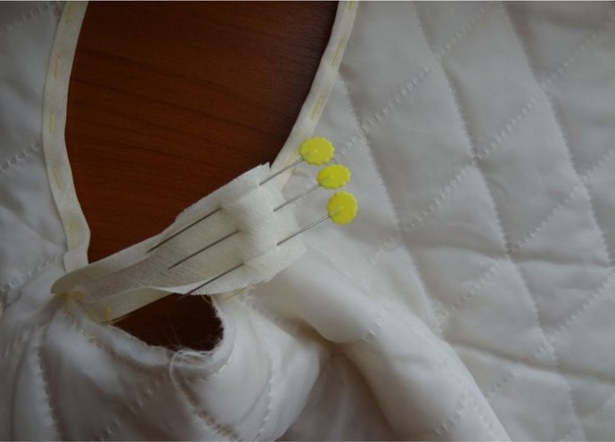 ​Обработка косой бейкой "в кольцо"