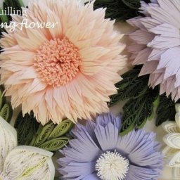 ​Очень красивые цветы в технике квиллинга и просто из бумаги