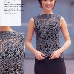 ​Очень красивый топ крючком