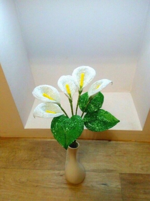 Роскошные каллы из бисера