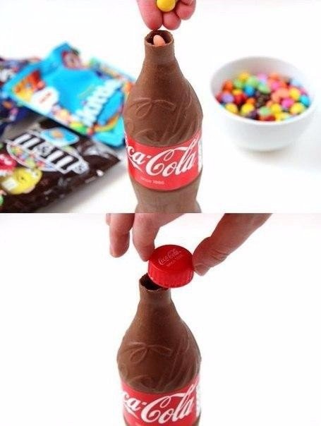 ​Гениальный вариант создания шоколадной бутылки