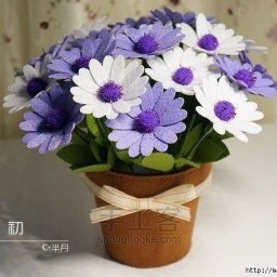 ​Горшок с цветком из фетра