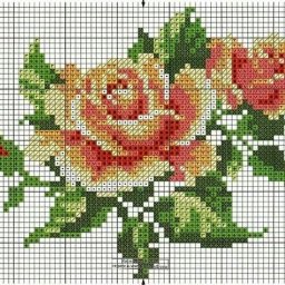 Вышиваем красивые цветущие розы