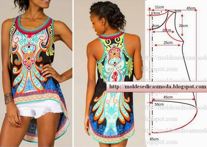 Моделирование интересных платьев и туник