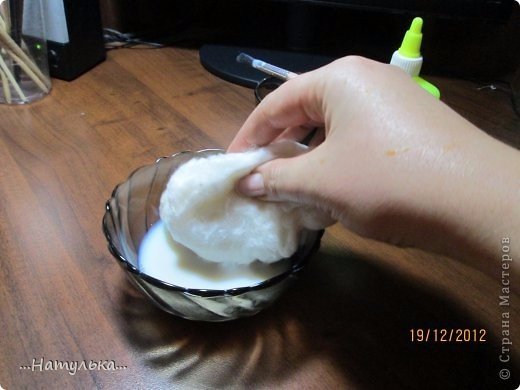 Снегири из ваты: мастер-класс