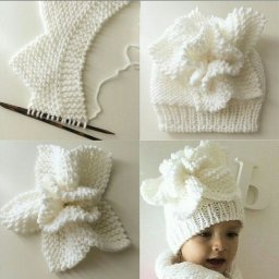 Вяжем эффектный цветок — украшение для шапочки спицами