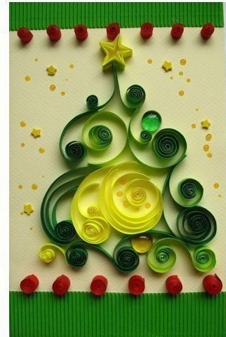 Идея для новогоднего декора в технике квиллинга