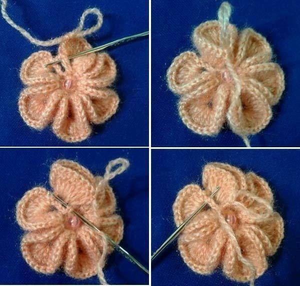 Мотив в виде объемного цветка