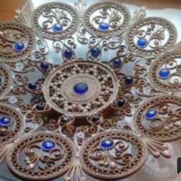 Красивое блюдо в технике торсион папье