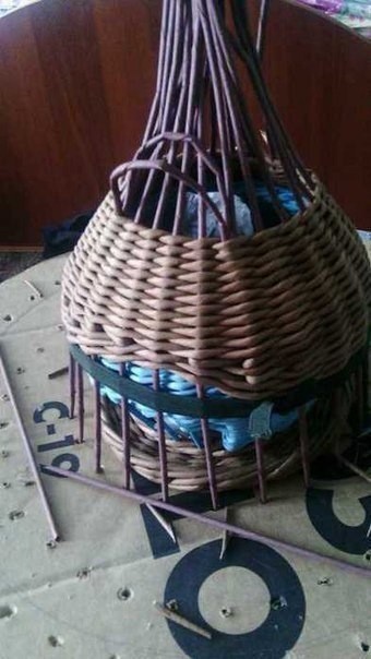 Плетение из газет "Чайный домик"