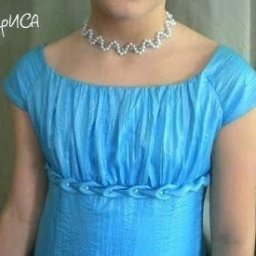 Драпировка по переду платья