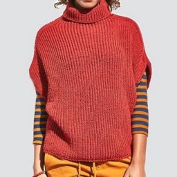 Модная безрукавка с воротником полупатентной резинкой