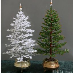 Миниатюрные елочки из бисера-рубки