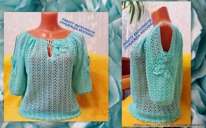 ​Очень красивый узор блузки