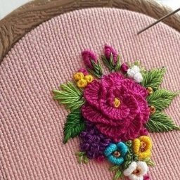 Вышитые цветочки