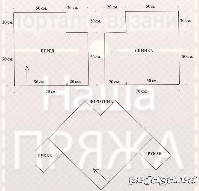 Интересная идея пончо с рукавами
