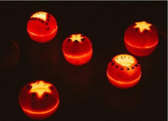 Новогодний декор из апельсинов