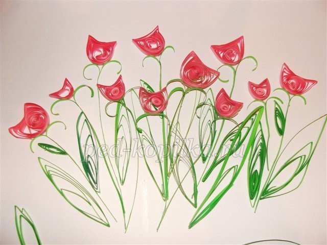 Тюльпаны в технике квиллинга: мастер-класс Тюльпаны в технике квиллинга: мастер-класс