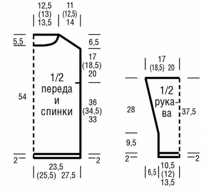 Женский джемпер в полоску