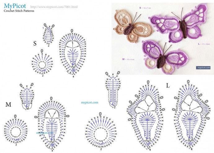 ​Невероятные бабочки крючком
