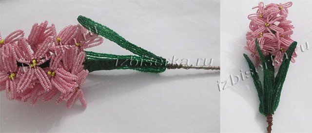 Очень красивый гиацинт из бисера