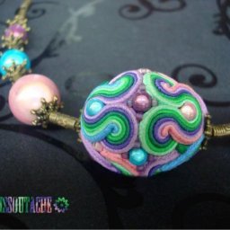 Создаем бусину в технике объёмной сутажной вышивки