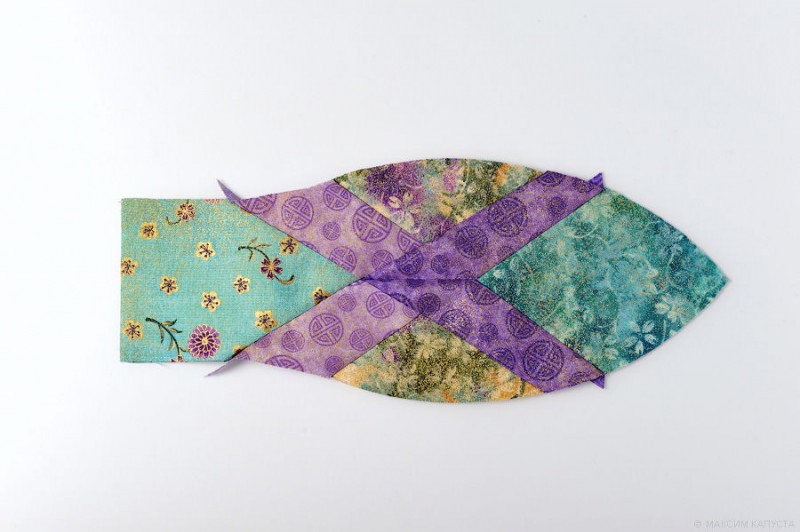 Сумочка "Азиатский сад" в технике печворк