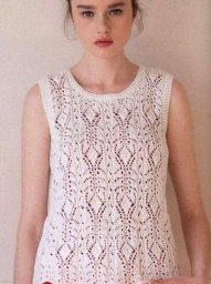 Топ с узором изумительной красоты на спицах