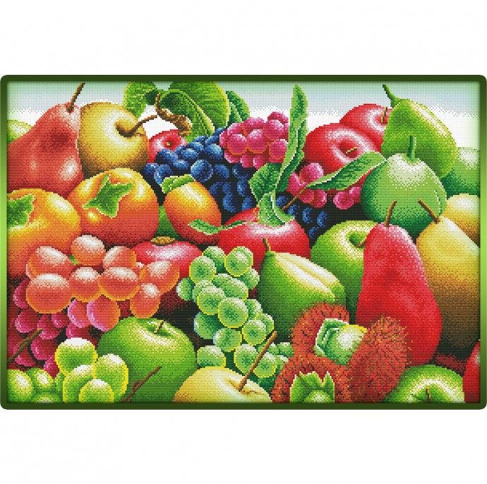 ​Вышивка крестом картины "Экзотические фрукты"