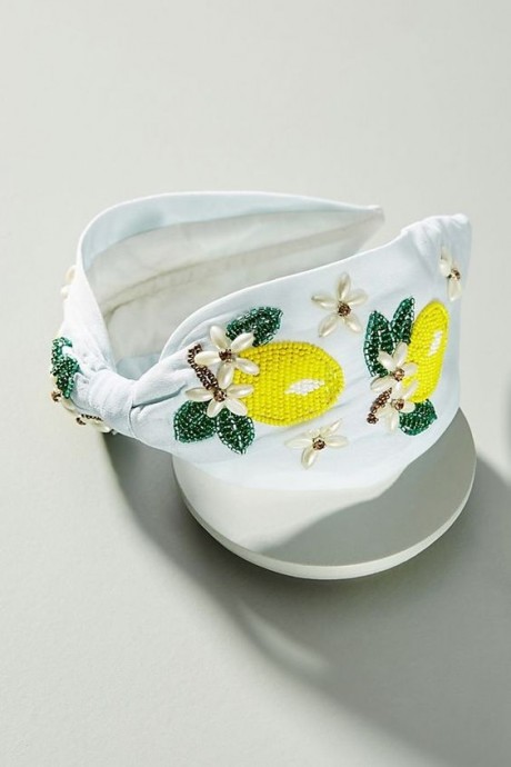 Декорируем ободок для волос тканью и вышивкой