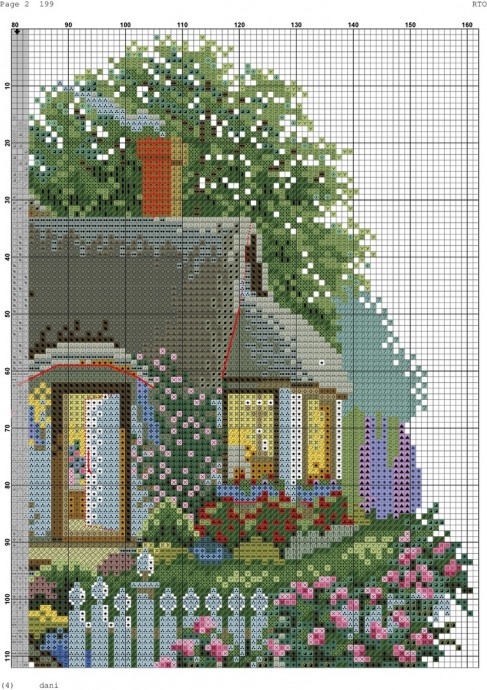 ​Домик со светящимися окнами