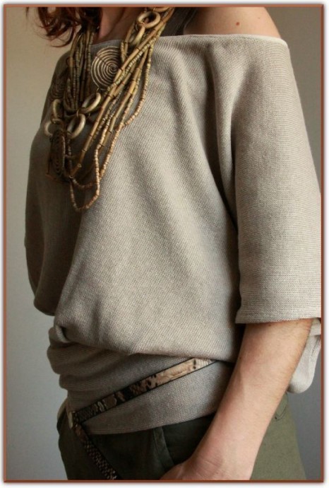 Трикотажная просторная туника