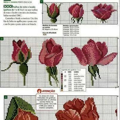 Подборка схем розочек