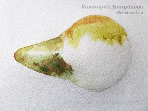 Рисуем зеленую грушу