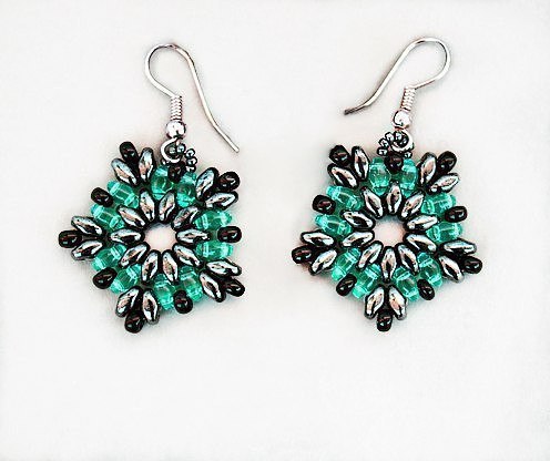 Серёжки из бисера со схемами