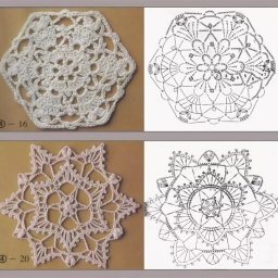 Шестиугольные мотивы крючком