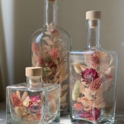Сухоцветы в бутылках