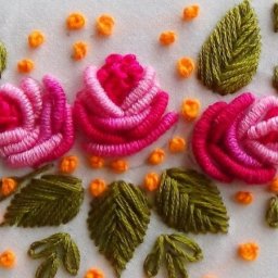 Вышивка в технике рококо