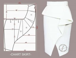 Юбки с декоративными воланами: моделирование